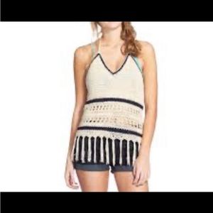 Lovemarks Crochet Fringe Halter Top